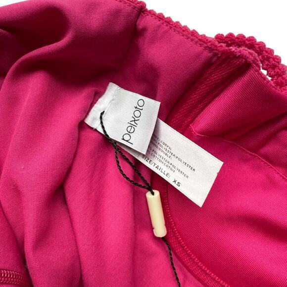 Peixoto Flynn Dress in Raspberry Crush Size XS Underwire, Ribbed, Hot Pink - Picture 7 of 11